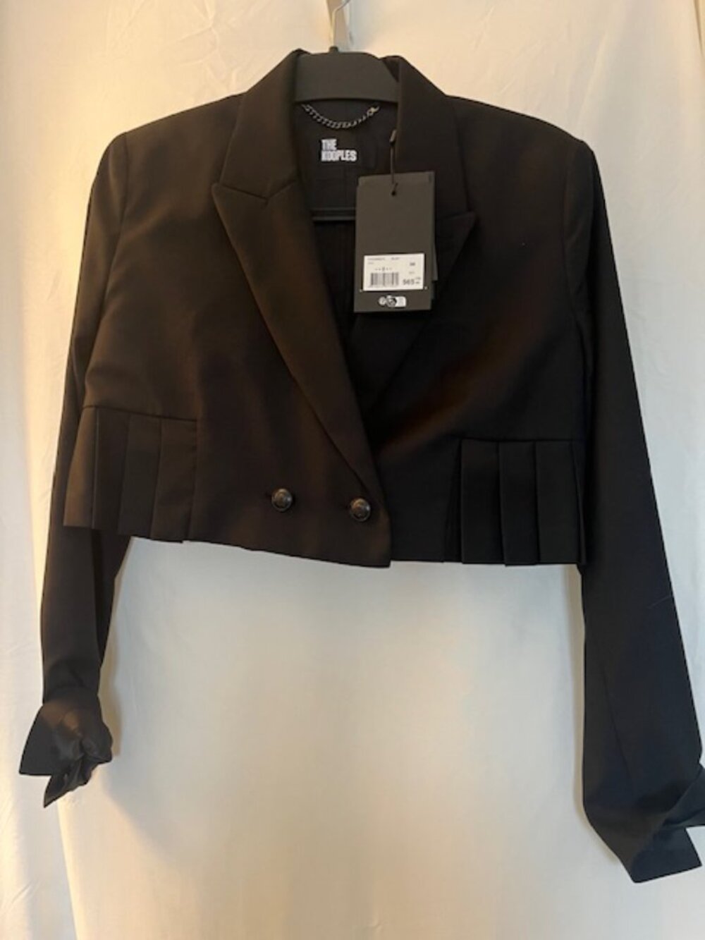 Kooples Cropped Length double breasted jacket
